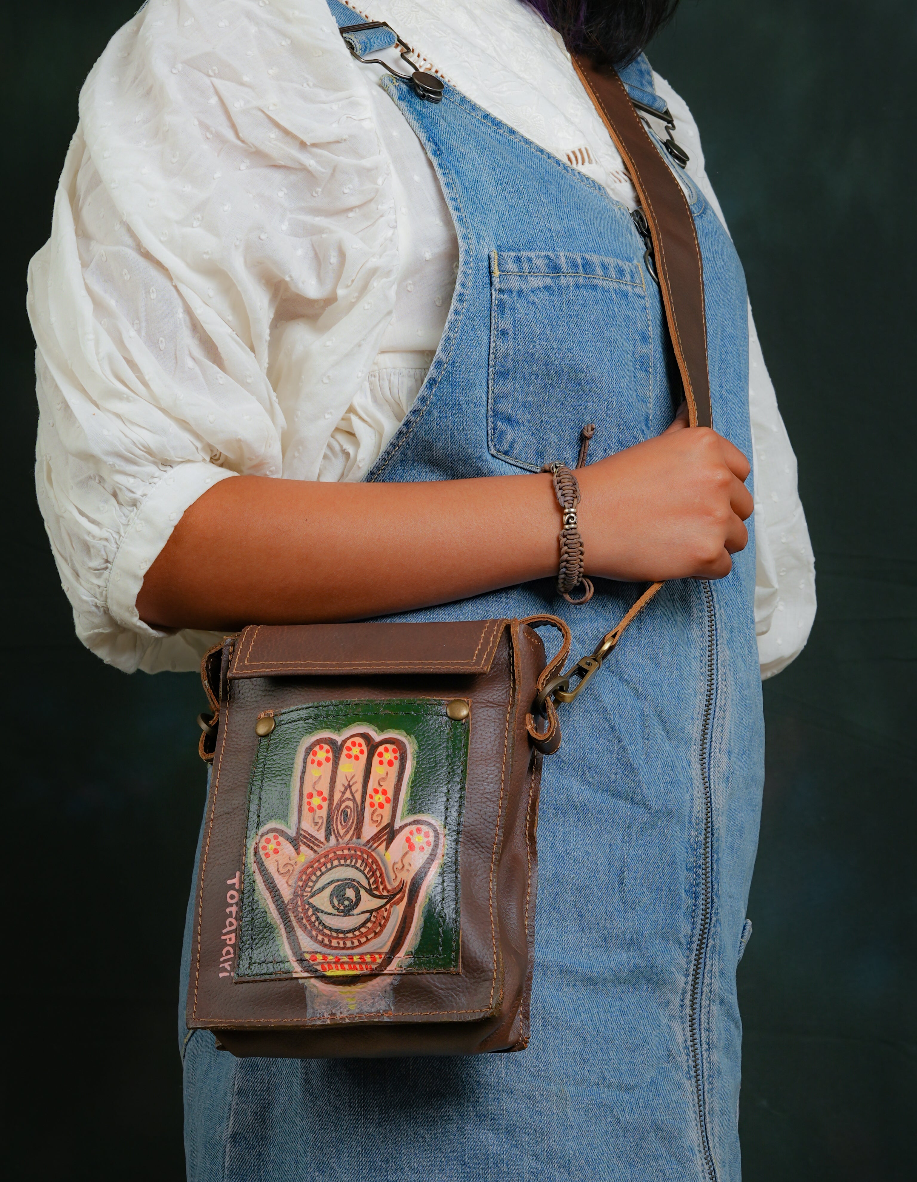 Hamsa Handpainted Bag I