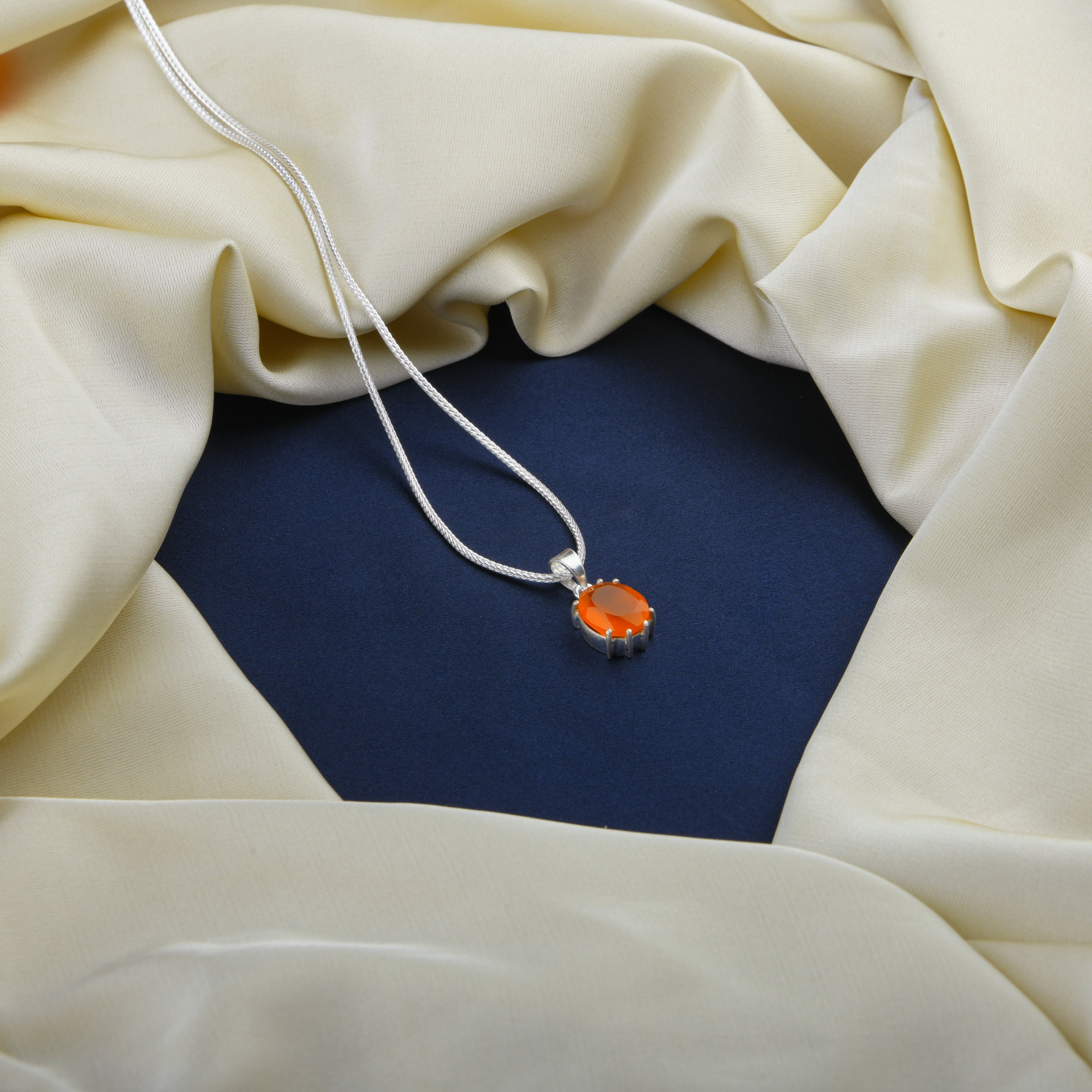Carnelian Chakra Necklace with Chain