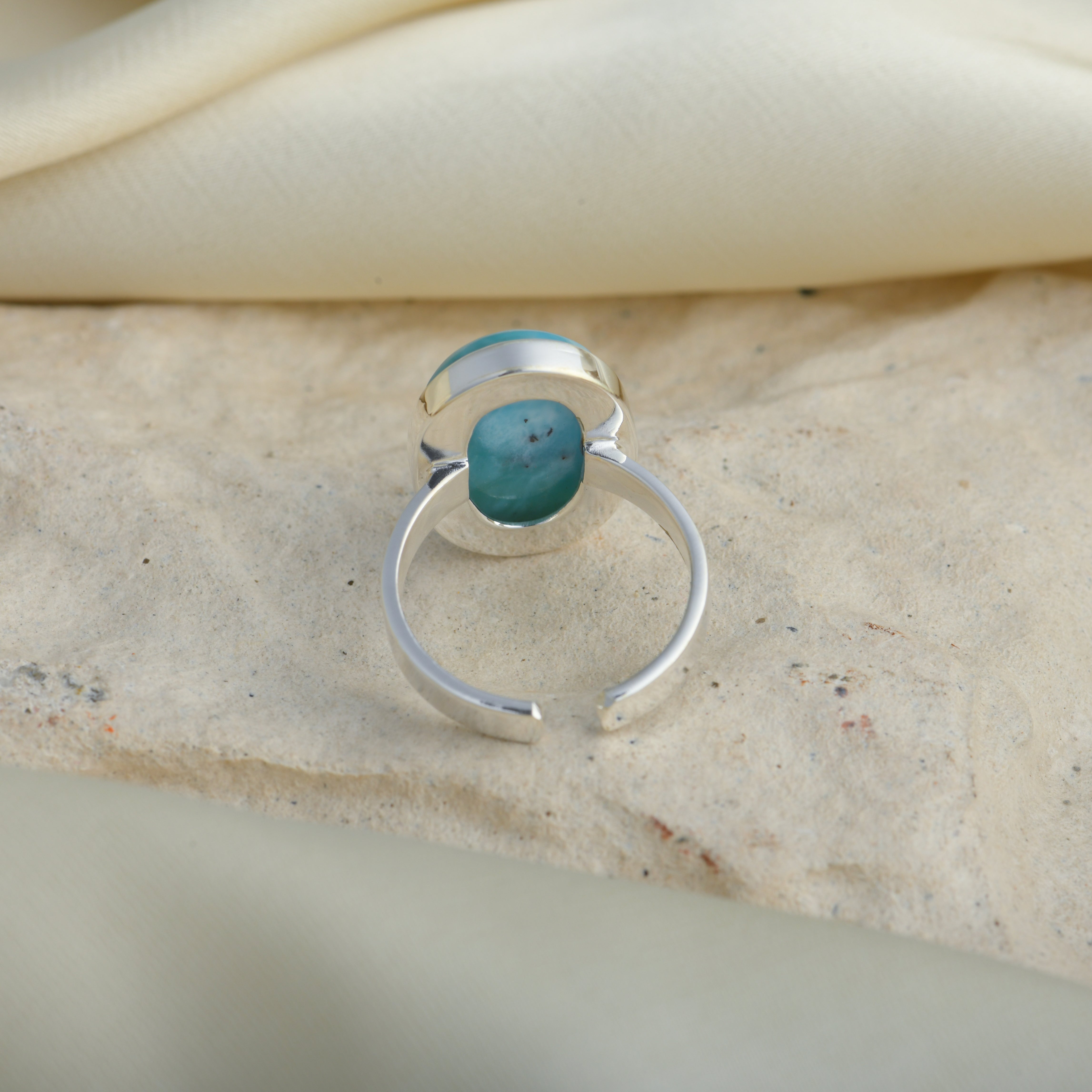 Oval Larimar Silver Stone