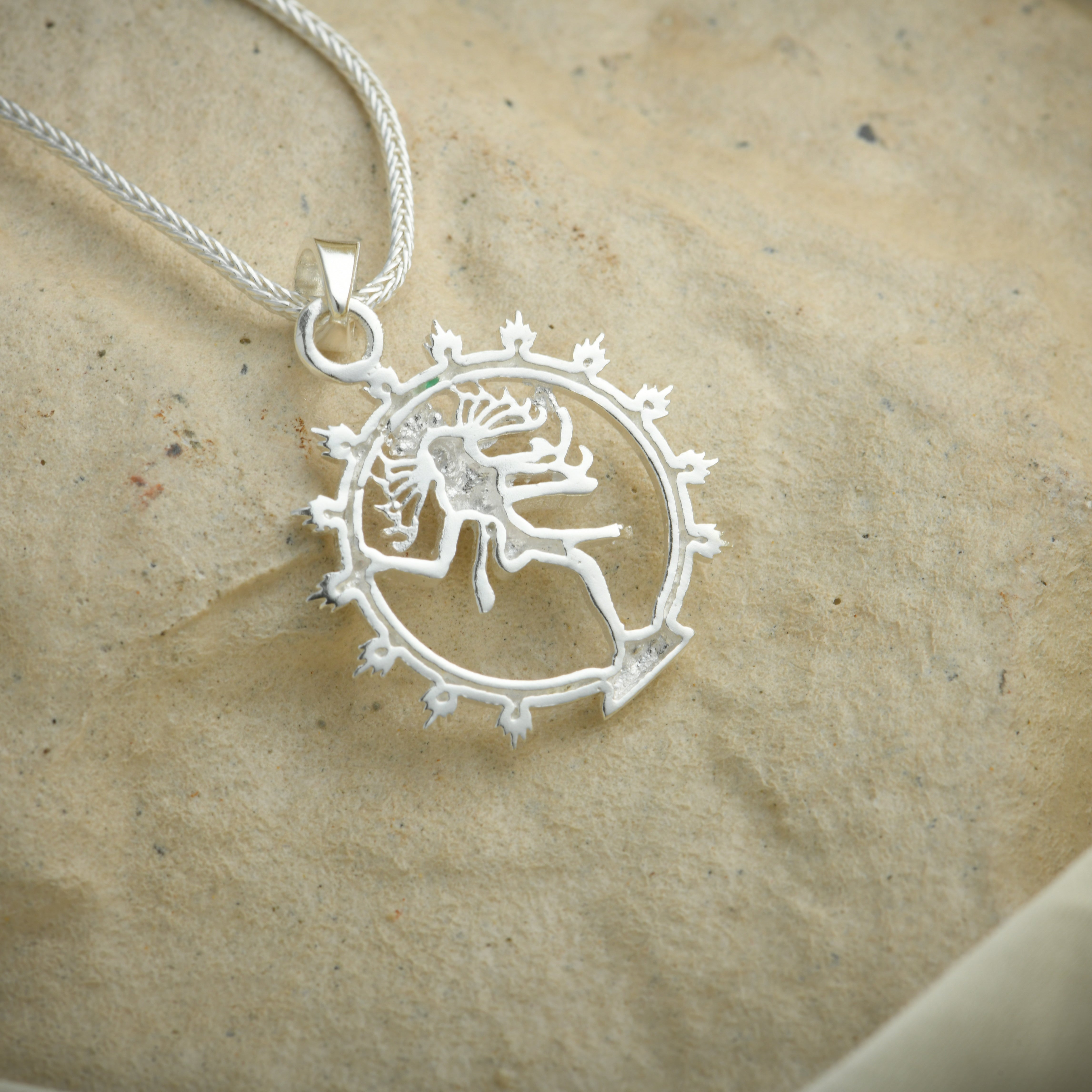 Cosmic Dance Nataraja Silver Pendant