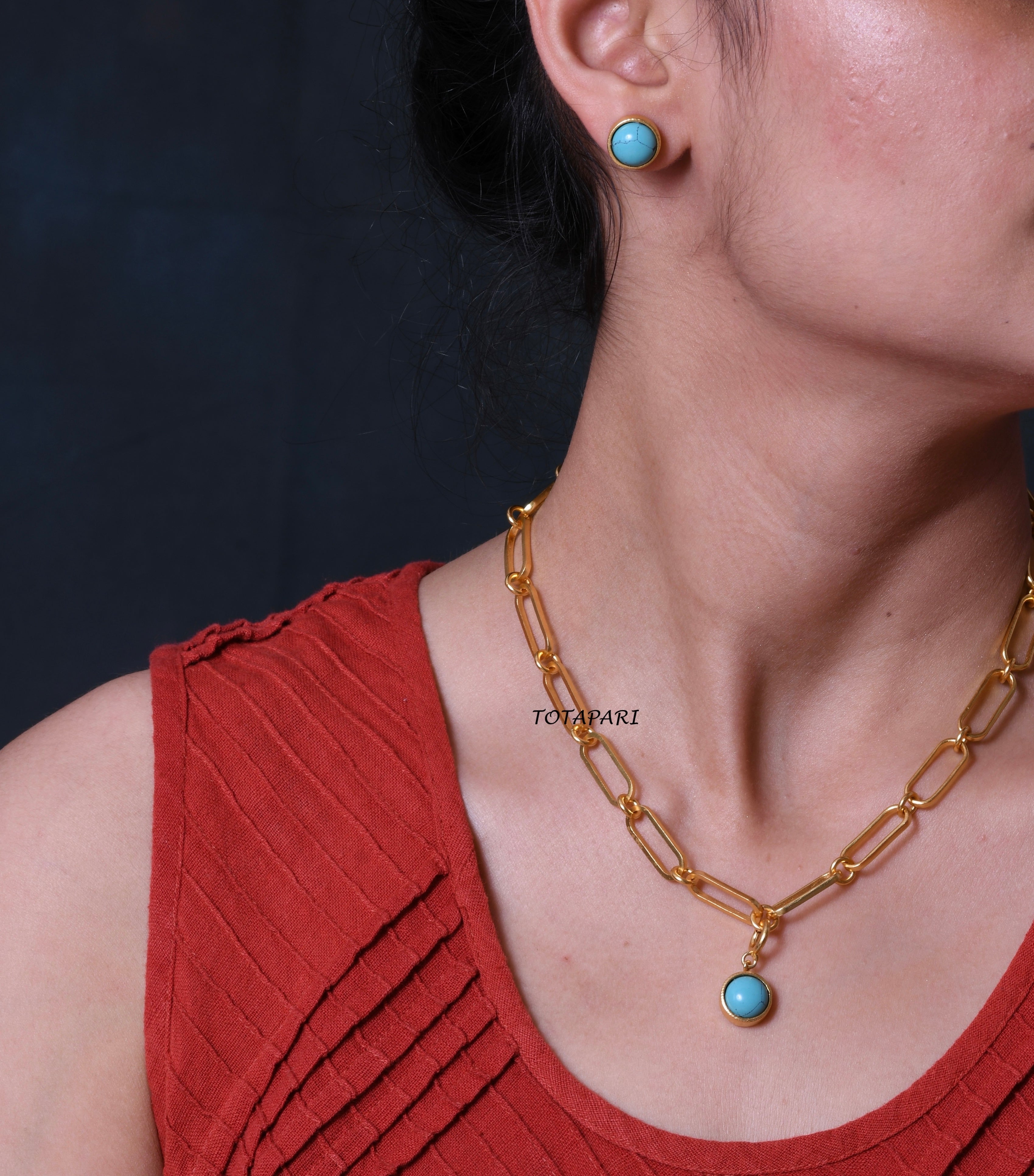 Vishuddhi Chakra Linked Necklace