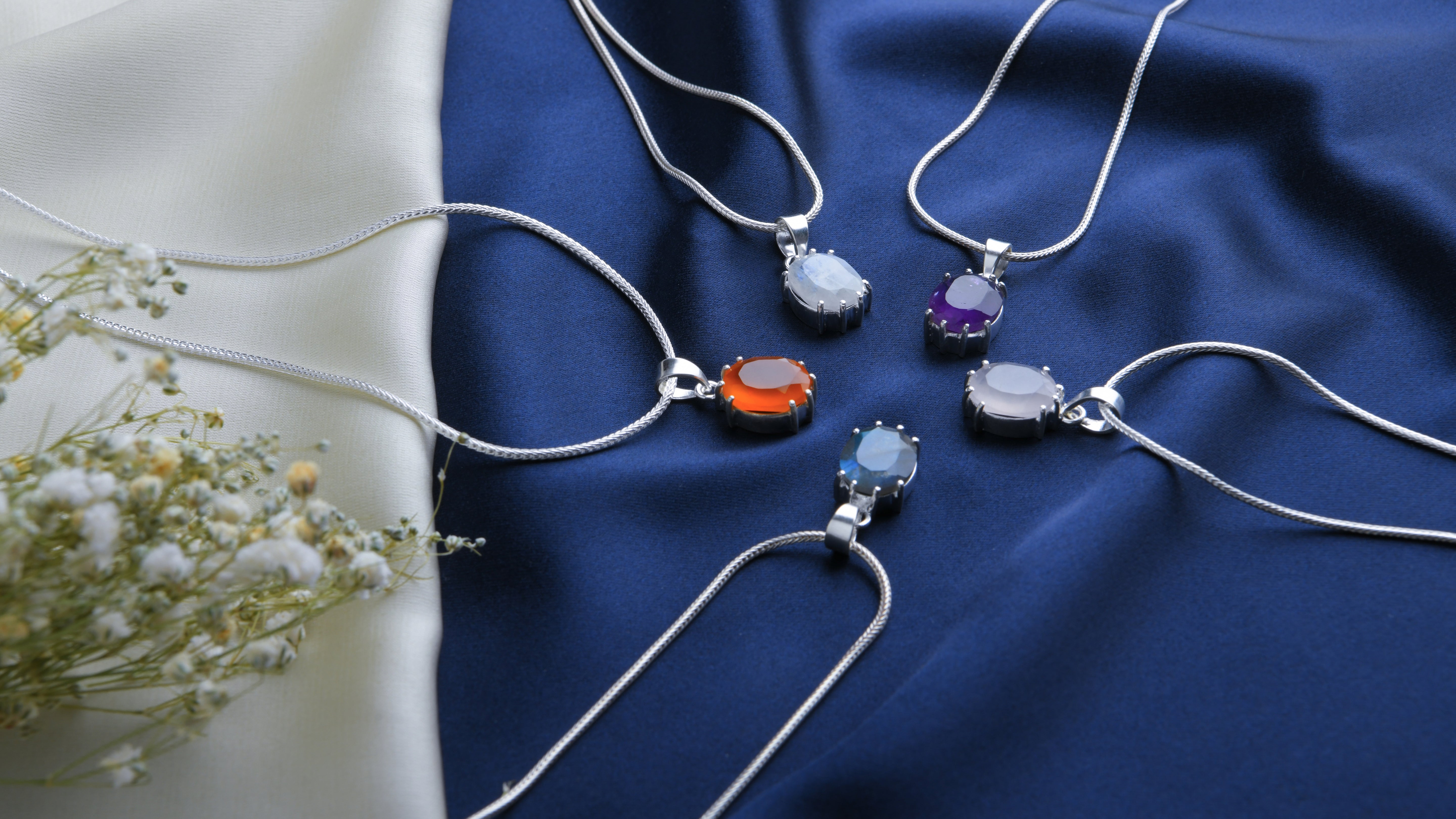 Silver And Amethyst Chakra Necklace
