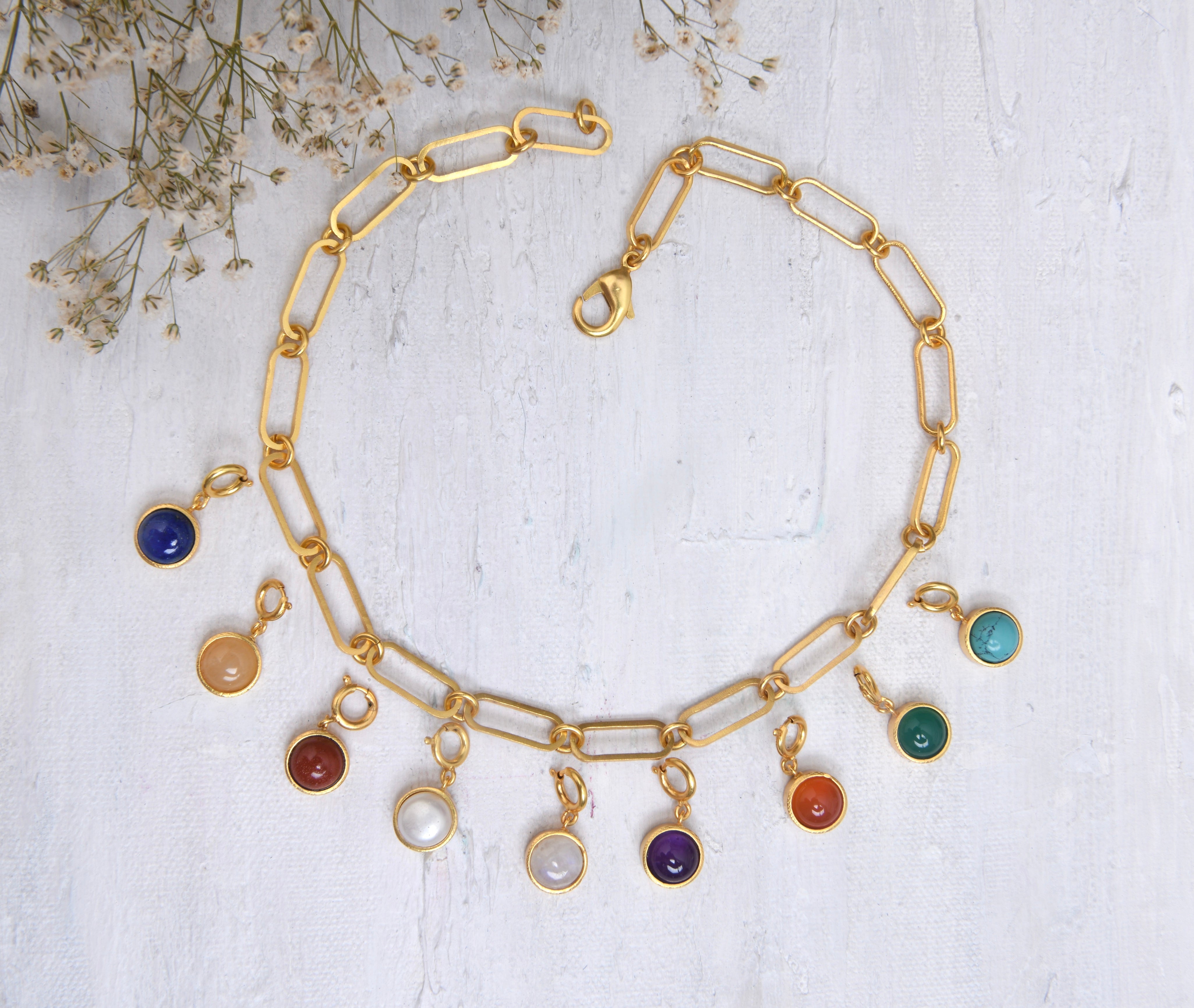 Moonstone Charm Necklace