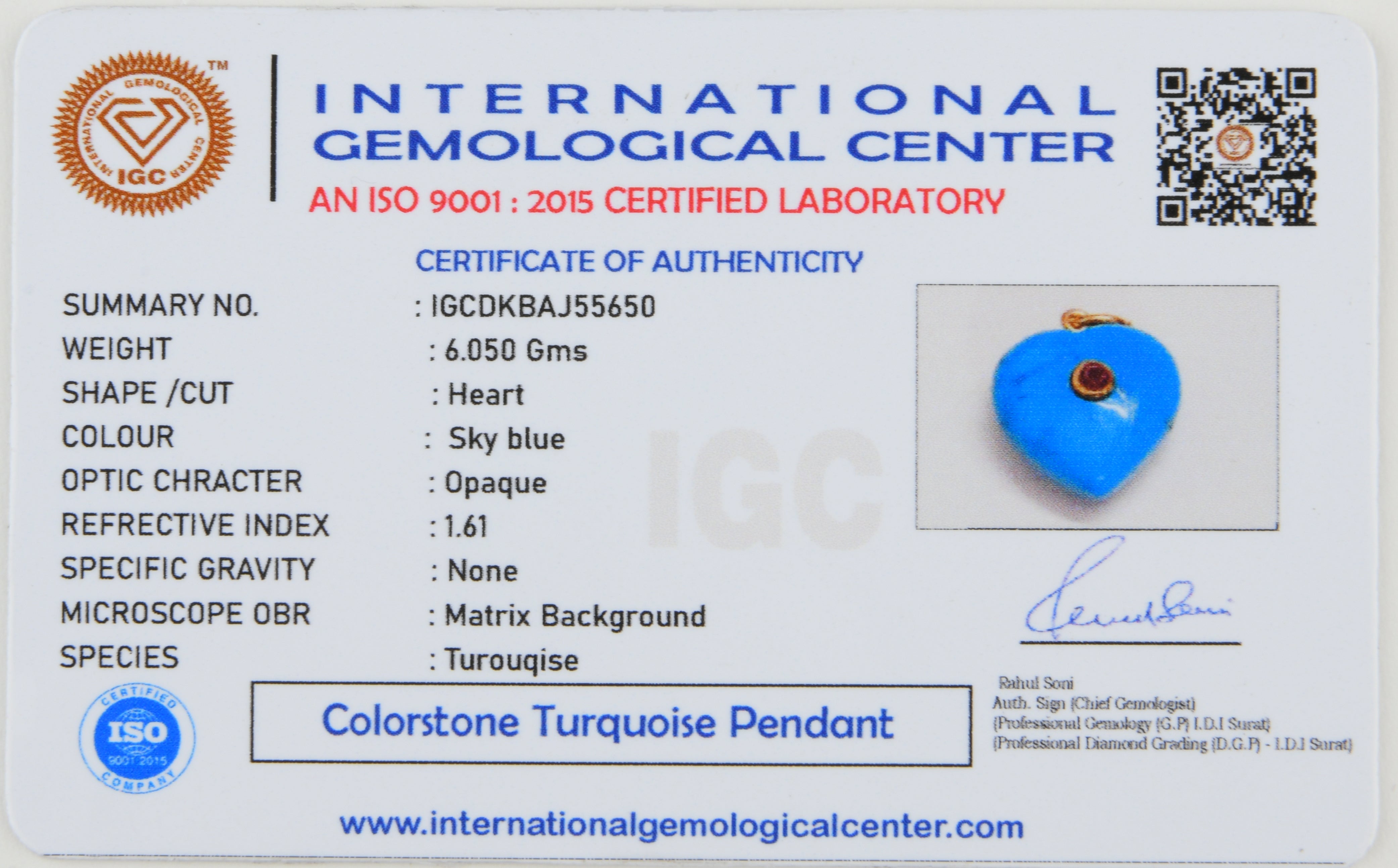 Evil Eye Turquoise Heart Pendant